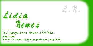 lidia nemes business card